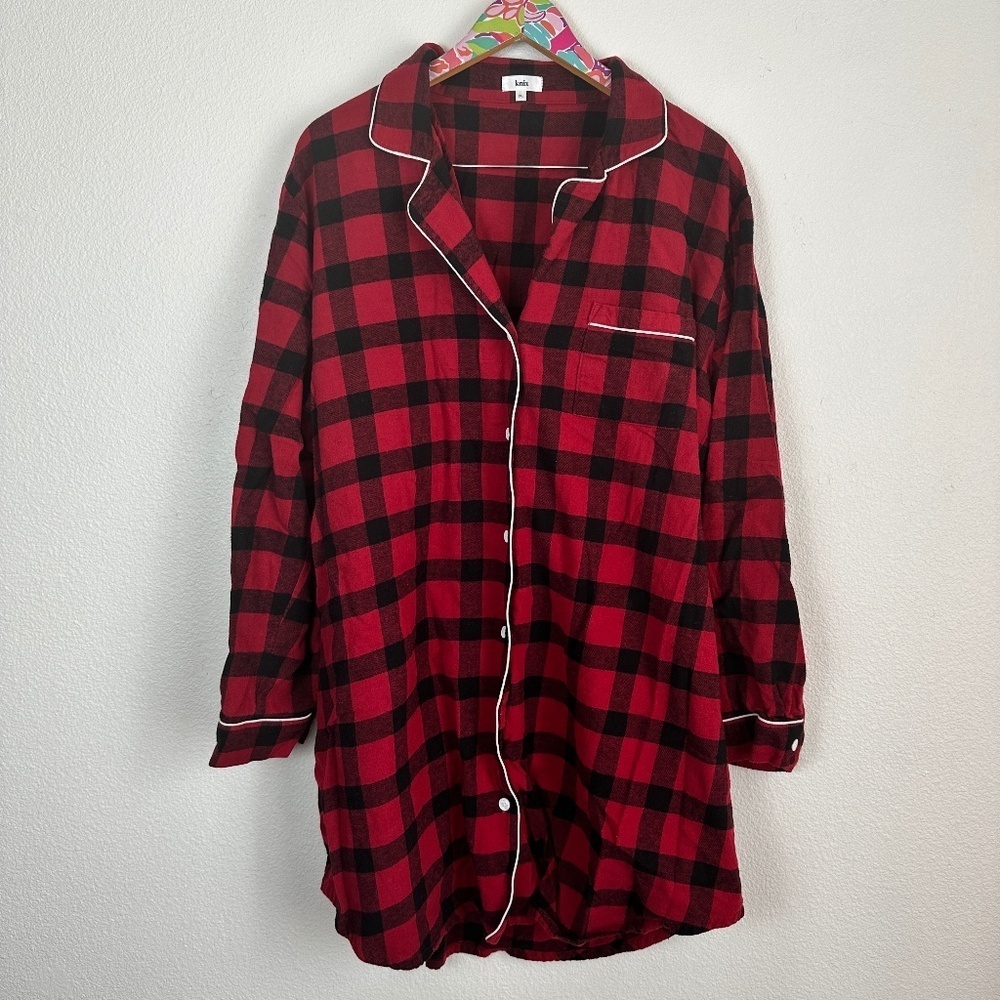 Knix flannel night shirt size 3X // 3201